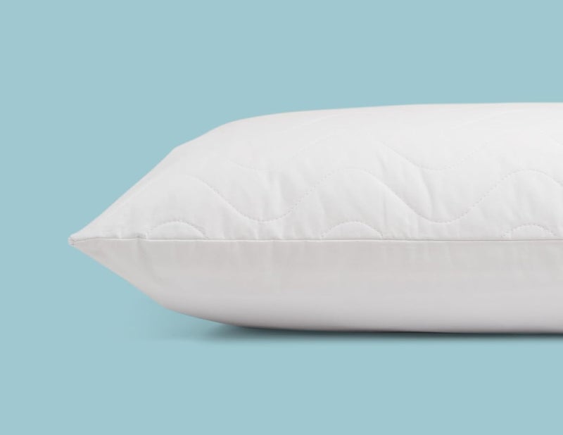 Mediflow Quilted Pillow Protector - Zippered Protection Against Dust and Allergens, White, 1'8" x 2'4" - Image 3